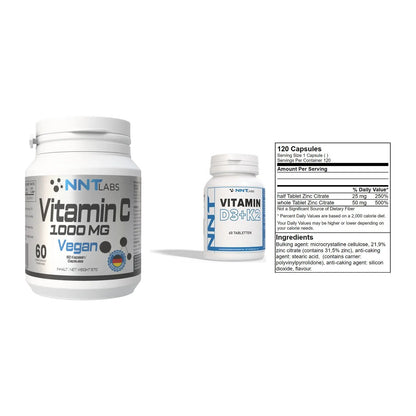 Immun-Set: NNT Vitamin C + NNT Vitamin D3+K2 + GN Zinc Citrate – alle enthaltenen Artikel