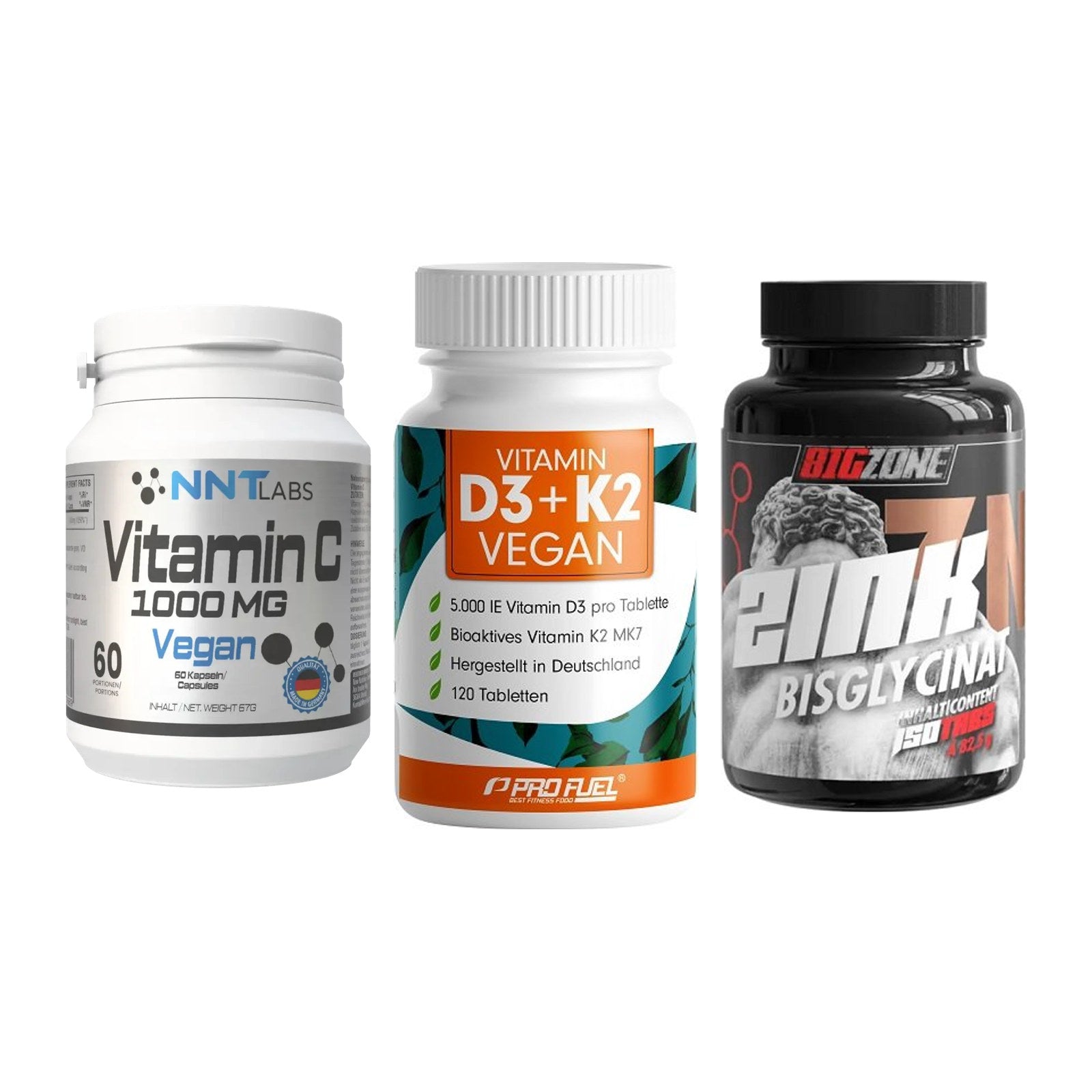 Immun-Set: NNT Vitamin C + ProFuel Vitamin + Big Zone Zink – alle enthaltenen Artikel