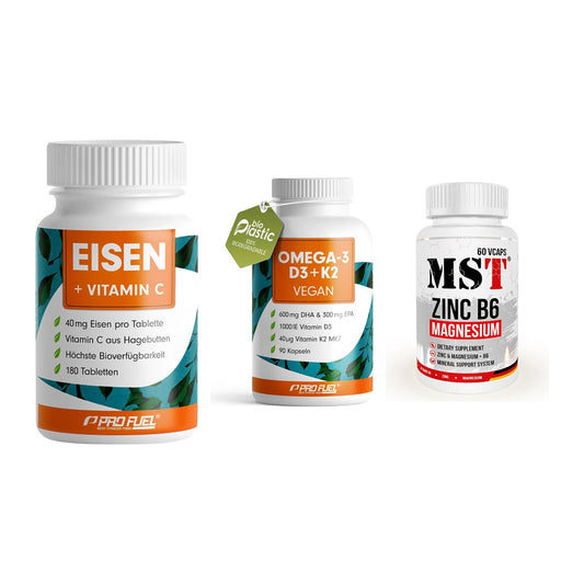 Immun-Set: ProFuel EISEN + ProFuel Omega 3 + MST Zinc – alle enthaltenen Artikel