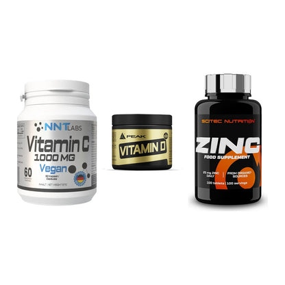 Immun-Set: NNT Vitamin C + Peak Vitamin D + Scitec Zinc – alle enthaltenen Artikel