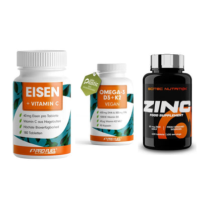 Immun-Set: ProFuel EISEN + ProFuel Omega 3 + Scitec Zinc – alle enthaltenen Artikel