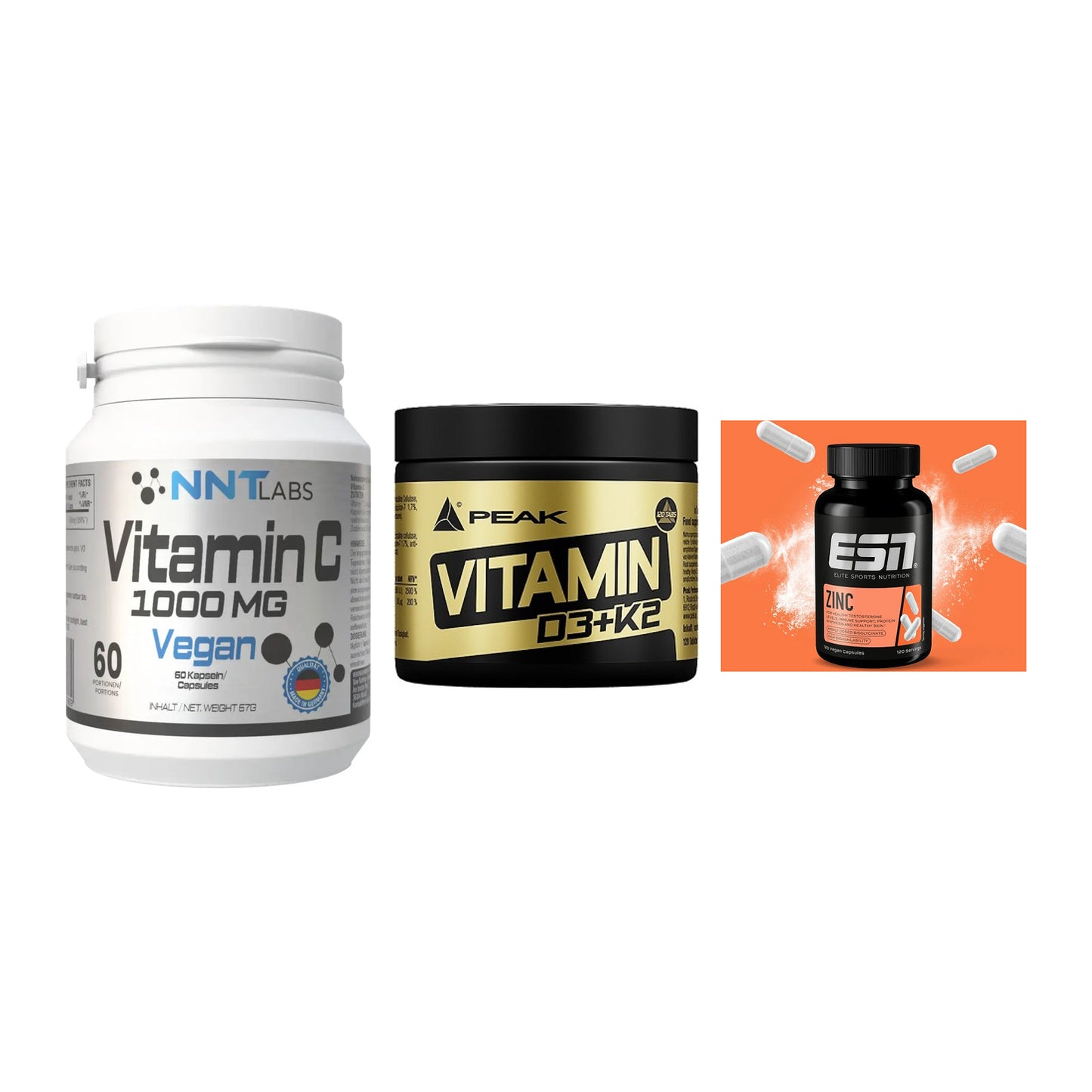 Immun-Set: NNT Vitamin C + Peak Vitamin + ESN Zinc – alle enthaltenen Artikel