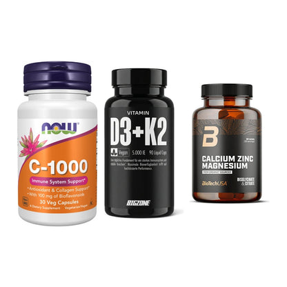 Immun-Set: Now Foods Vitamin + Big Zone Vitamin + BioTech Calcium – alle enthaltenen Artikel
