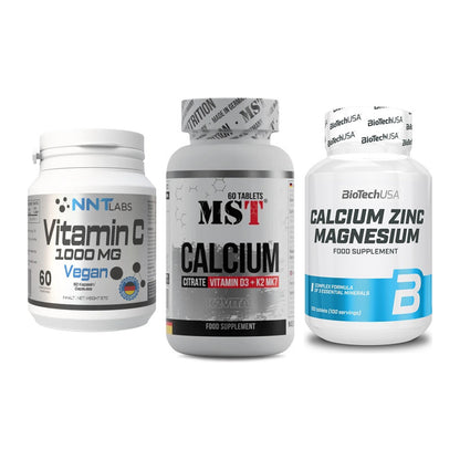 Immun-Set: NNT Vitamin C + MST Calcium + BioTech Calcium – alle enthaltenen Artikel