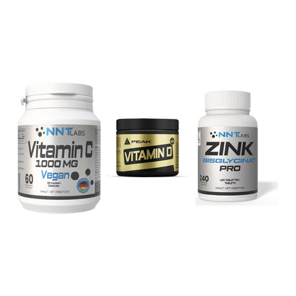 Immun-Set: NNT Vitamin C + Peak Vitamin D + NNT Zink 50mg – alle enthaltenen Artikel