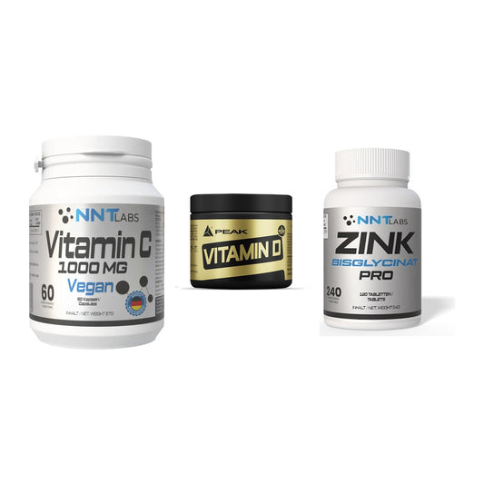 Immun-Set: NNT Vitamin C + Peak Vitamin D + NNT Zink 50mg – alle enthaltenen Artikel