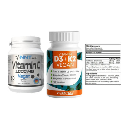 Immun-Set: NNT Vitamin C + ProFuel Vitamin + GN Zinc Citrate – alle enthaltenen Artikel