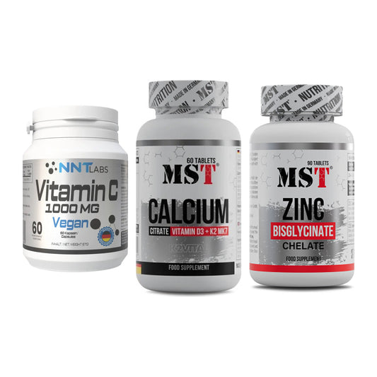 Immun-Set: NNT Vitamin C + MST Calcium + MST Zinc Chelate – alle enthaltenen Artikel