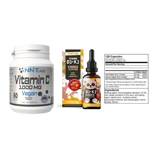 Immun-Set: NNT Vitamin C + ProFuel VITAMIN + GN Zinc Citrate – alle enthaltenen Artikel