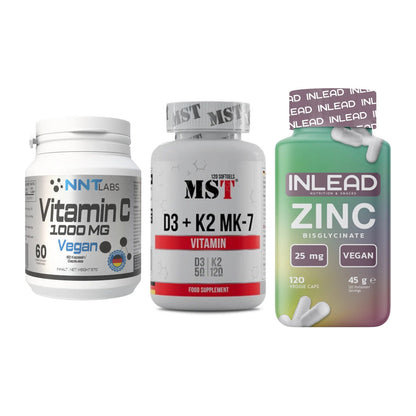 Immun-Set: NNT Vitamin C + MST Vitamin D3 + INLEAD Zink – alle enthaltenen Artikel