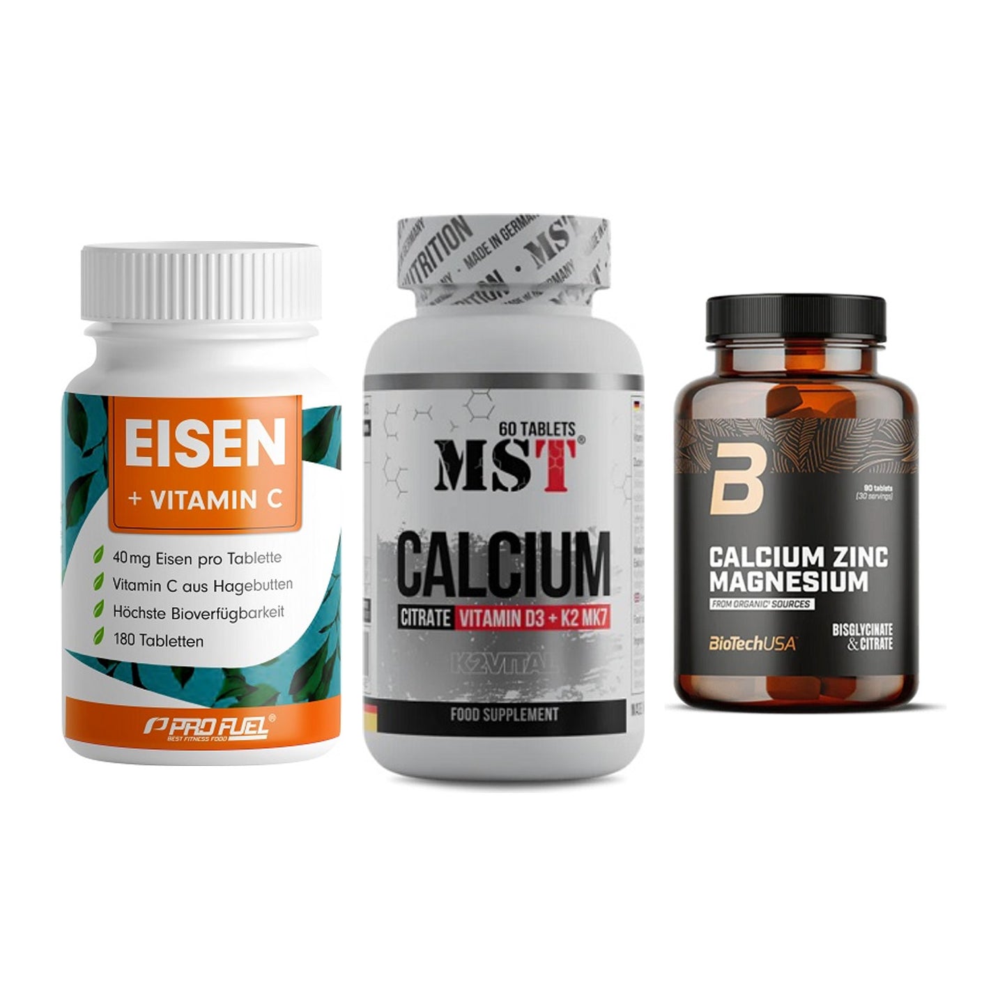 Immun-Set: ProFuel EISEN + MST Calcium + BioTech Calcium – alle enthaltenen Artikel