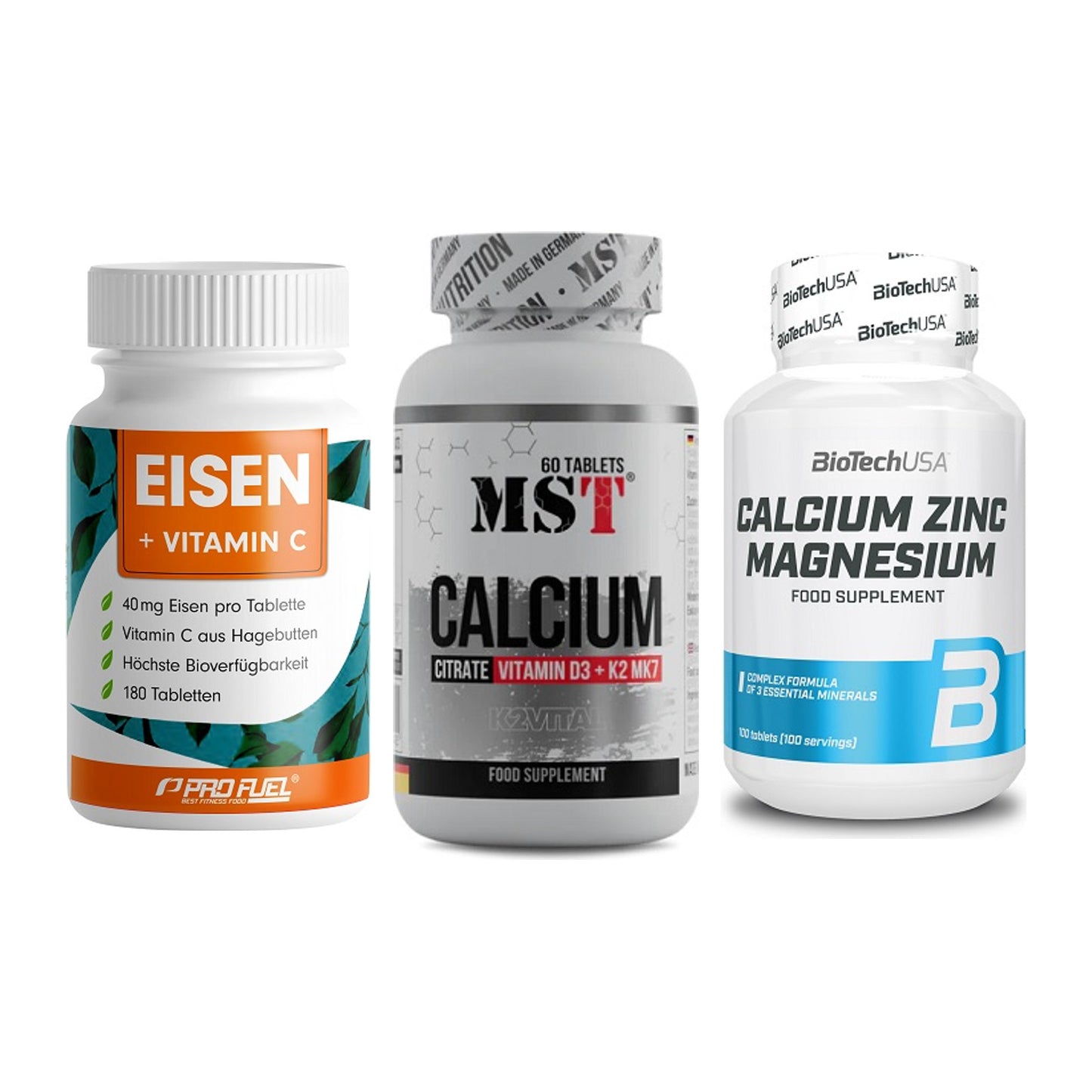 Immun-Set: ProFuel EISEN + MST Calcium + BioTech Calcium – alle enthaltenen Artikel