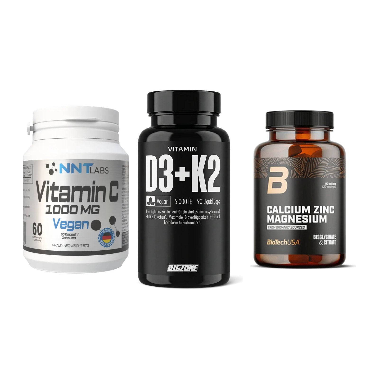 Immun-Set: NNT Vitamin C + Big Zone Vitamin + BioTech Calcium – alle enthaltenen Artikel