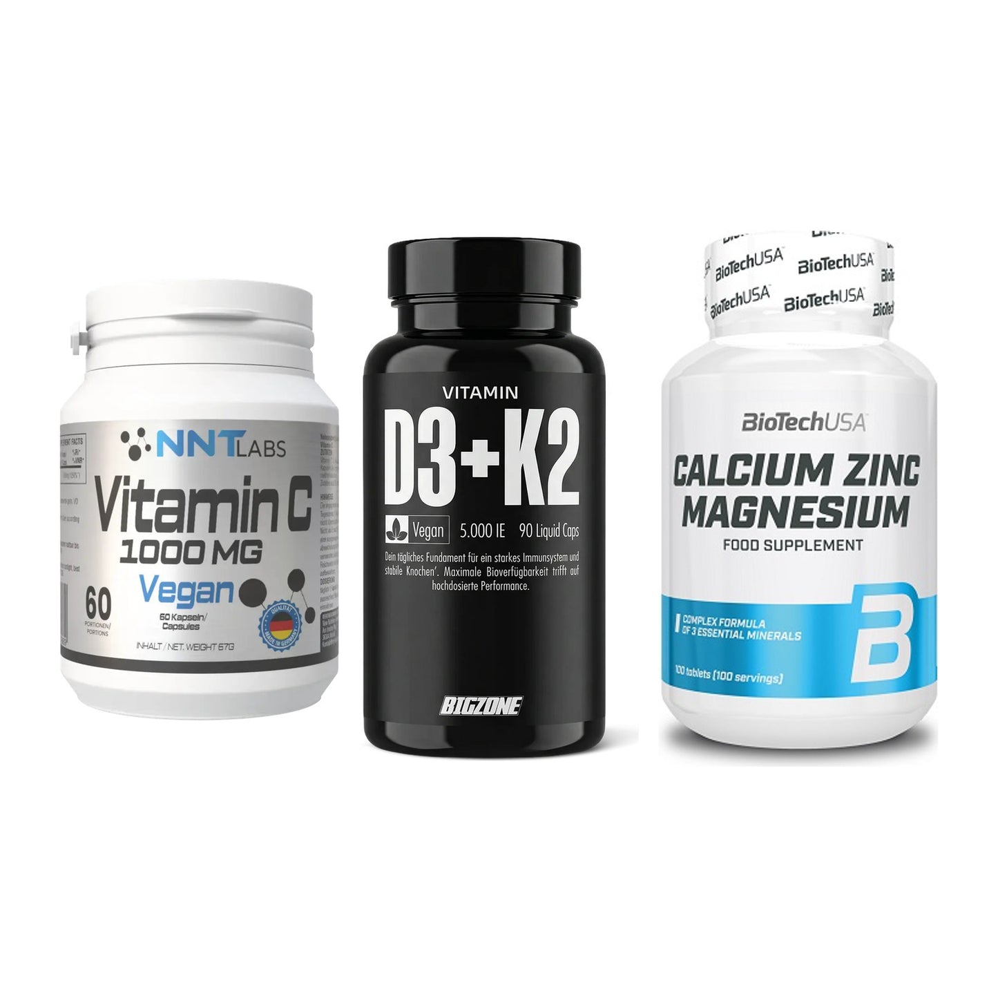 Immun-Set: NNT Vitamin C + Big Zone Vitamin + BioTech Calcium – alle enthaltenen Artikel