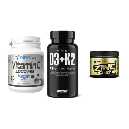 Immun-Set: NNT Vitamin C + Big Zone Vitamin + Peak Zink Chelat – alle enthaltenen Artikel