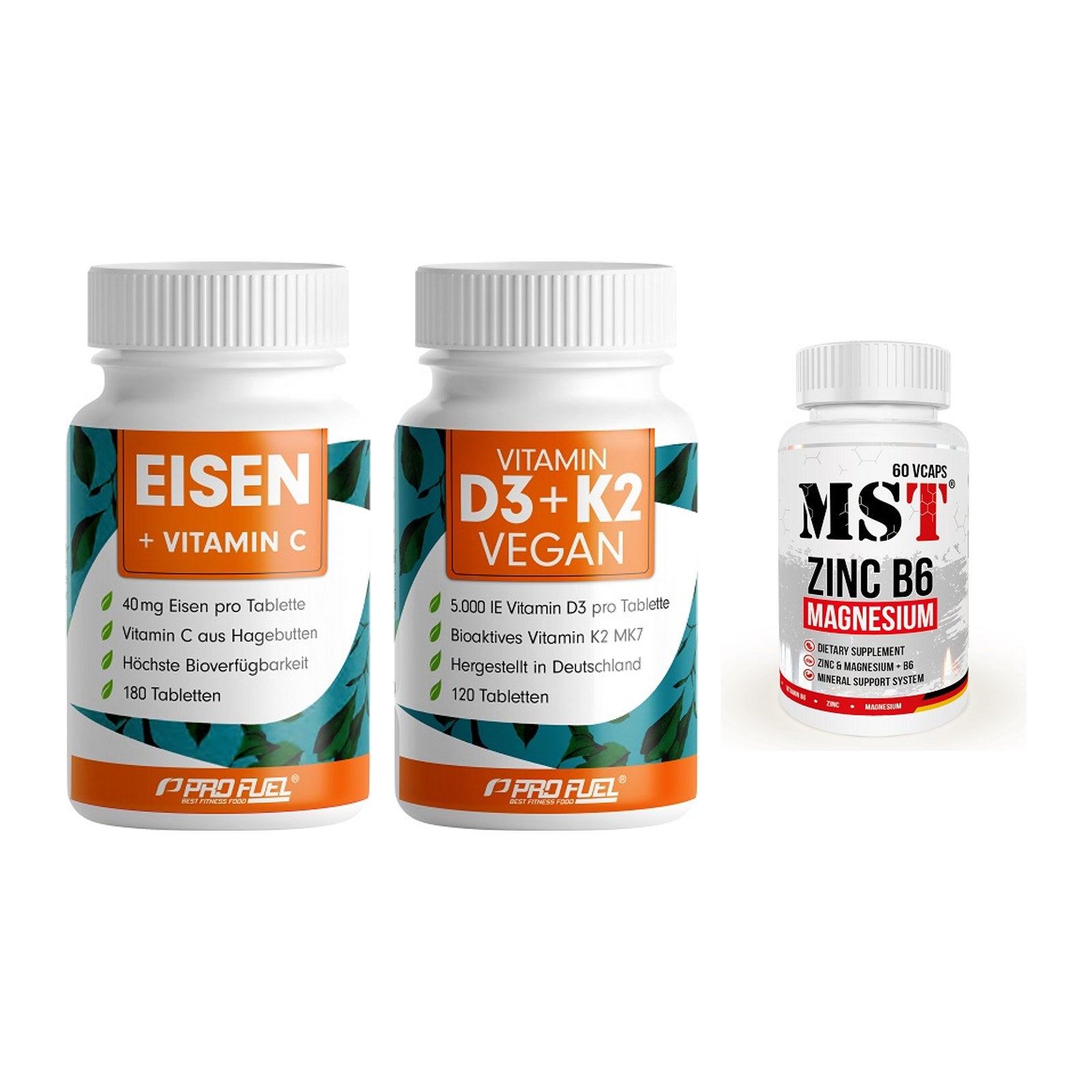 Immun-Set: ProFuel EISEN + ProFuel Vitamin + MST Zinc – alle enthaltenen Artikel