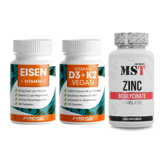 Immun-Set: ProFuel EISEN + ProFuel Vitamin + MST Zinc Chelate – alle enthaltenen Artikel
