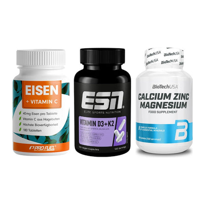 Immun-Set: ProFuel EISEN + ESN Vitamin D3 + BioTech Calcium – alle enthaltenen Artikel