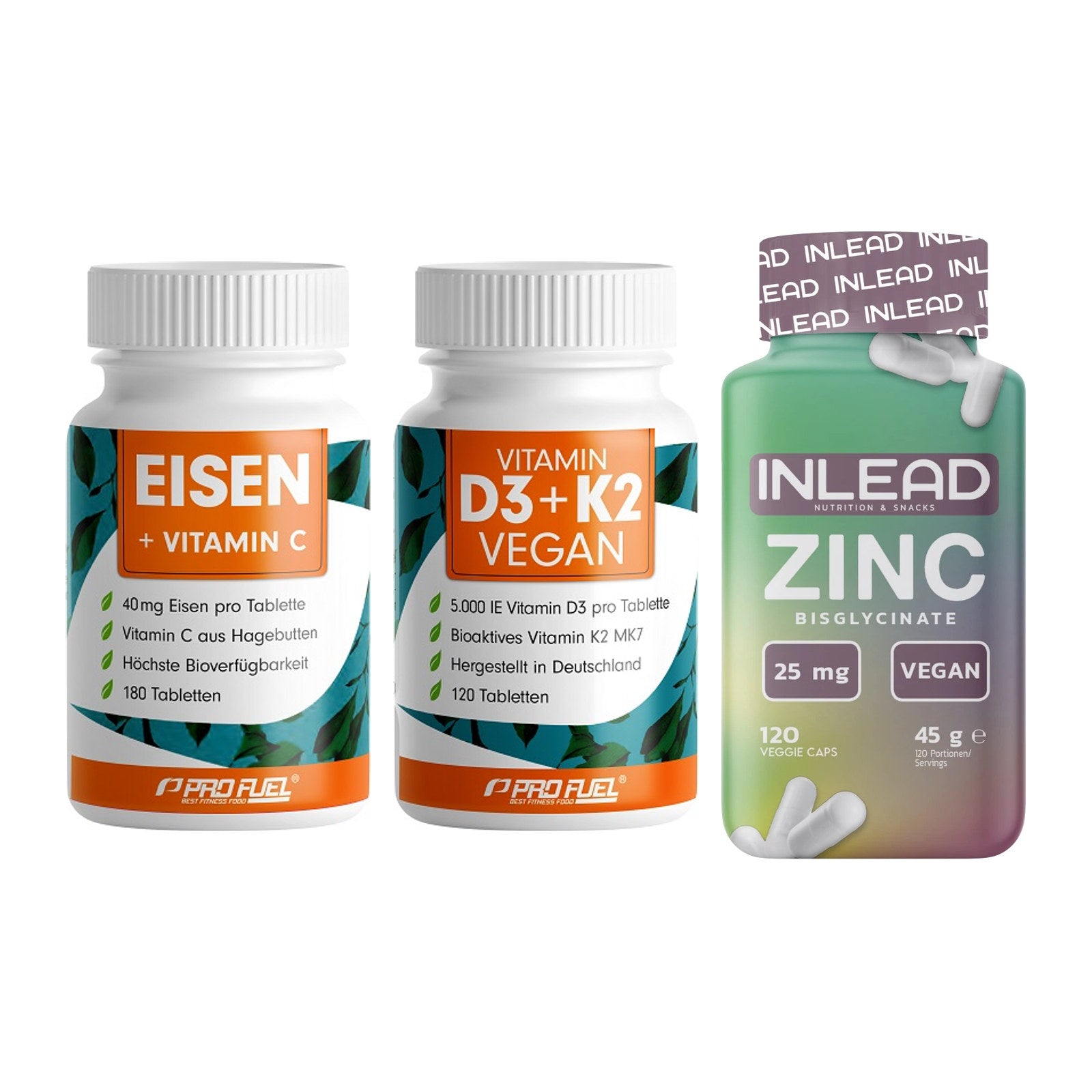 Immun-Set: ProFuel EISEN + ProFuel Vitamin + INLEAD Zink – alle enthaltenen Artikel