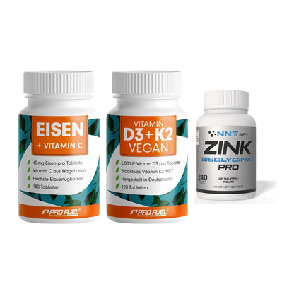 Immun-Set: ProFuel EISEN + ProFuel Vitamin + NNT Zink 50mg – alle enthaltenen Artikel