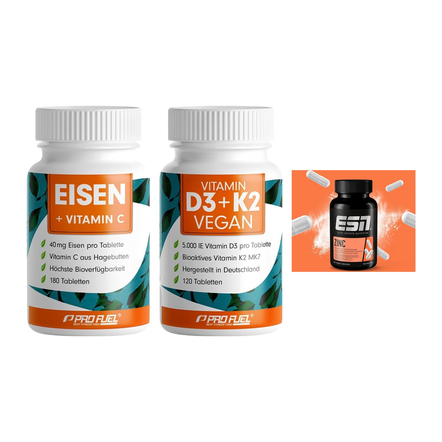 Immun-Set: ProFuel EISEN + ProFuel Vitamin + ESN Zinc – alle enthaltenen Artikel
