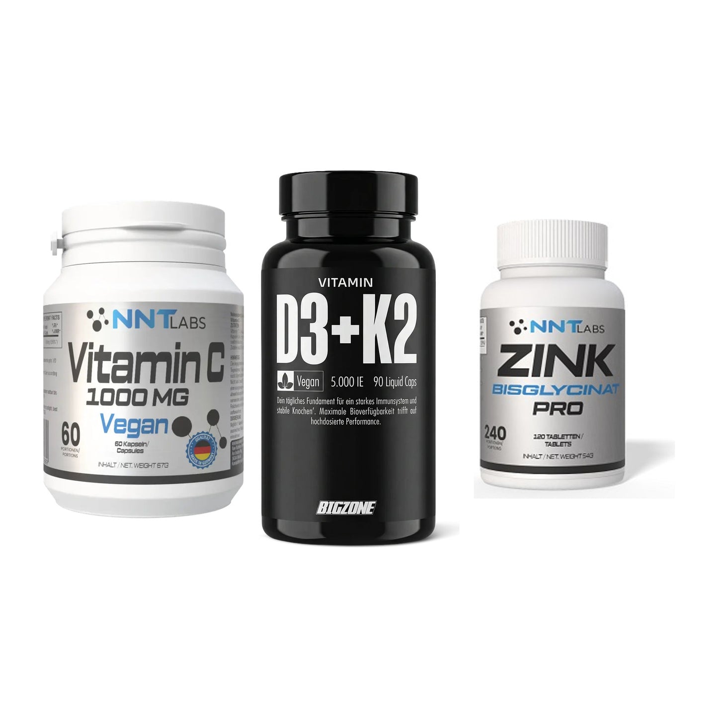 Immun-Set: NNT Vitamin C + Big Zone Vitamin + NNT Zink 50mg – alle enthaltenen Artikel