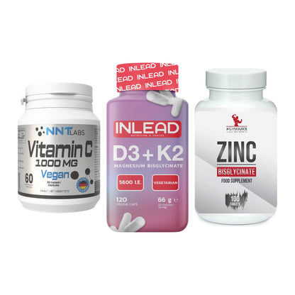 Immun-Set: NNT Vitamin C + INLEAD Vitamin D3 + #GYMJUICE ZINC – alle enthaltenen Artikel