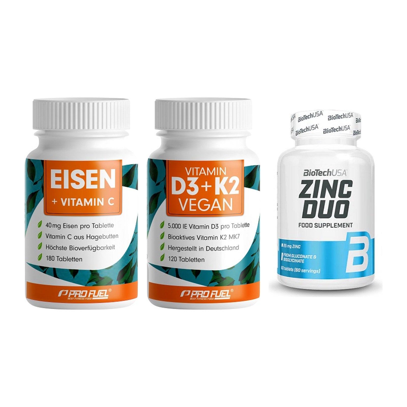 Immun-Set: ProFuel EISEN + ProFuel Vitamin + BioTech Zinc Duo – alle enthaltenen Artikel