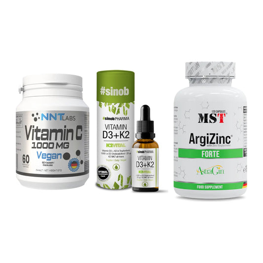 Immun-Set: NNT Vitamin C + Sinob Vitamin D3 + MST ArgiZinc – alle enthaltenen Artikel