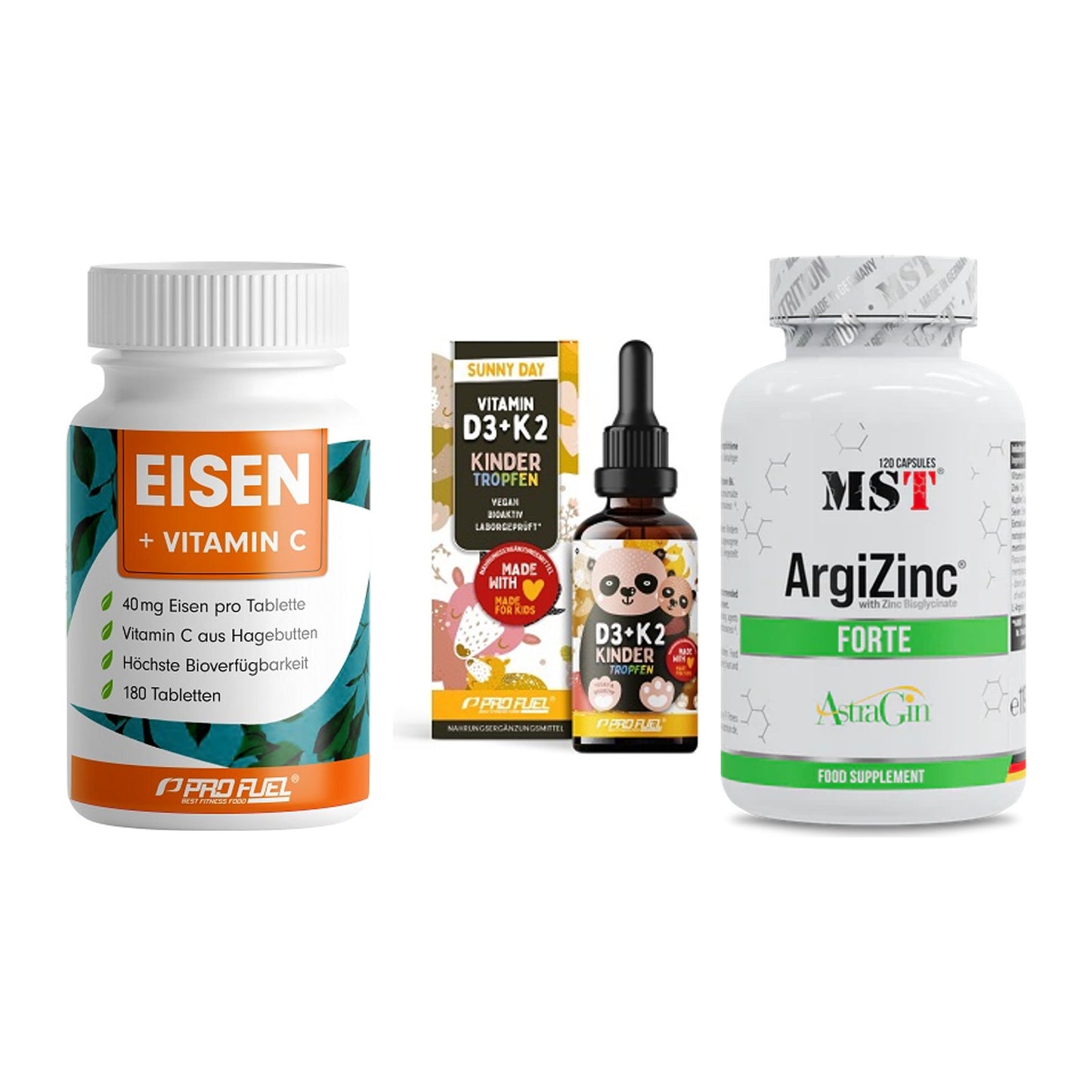 Immun-Set: ProFuel EISEN + ProFuel VITAMIN + MST ArgiZinc – alle enthaltenen Artikel