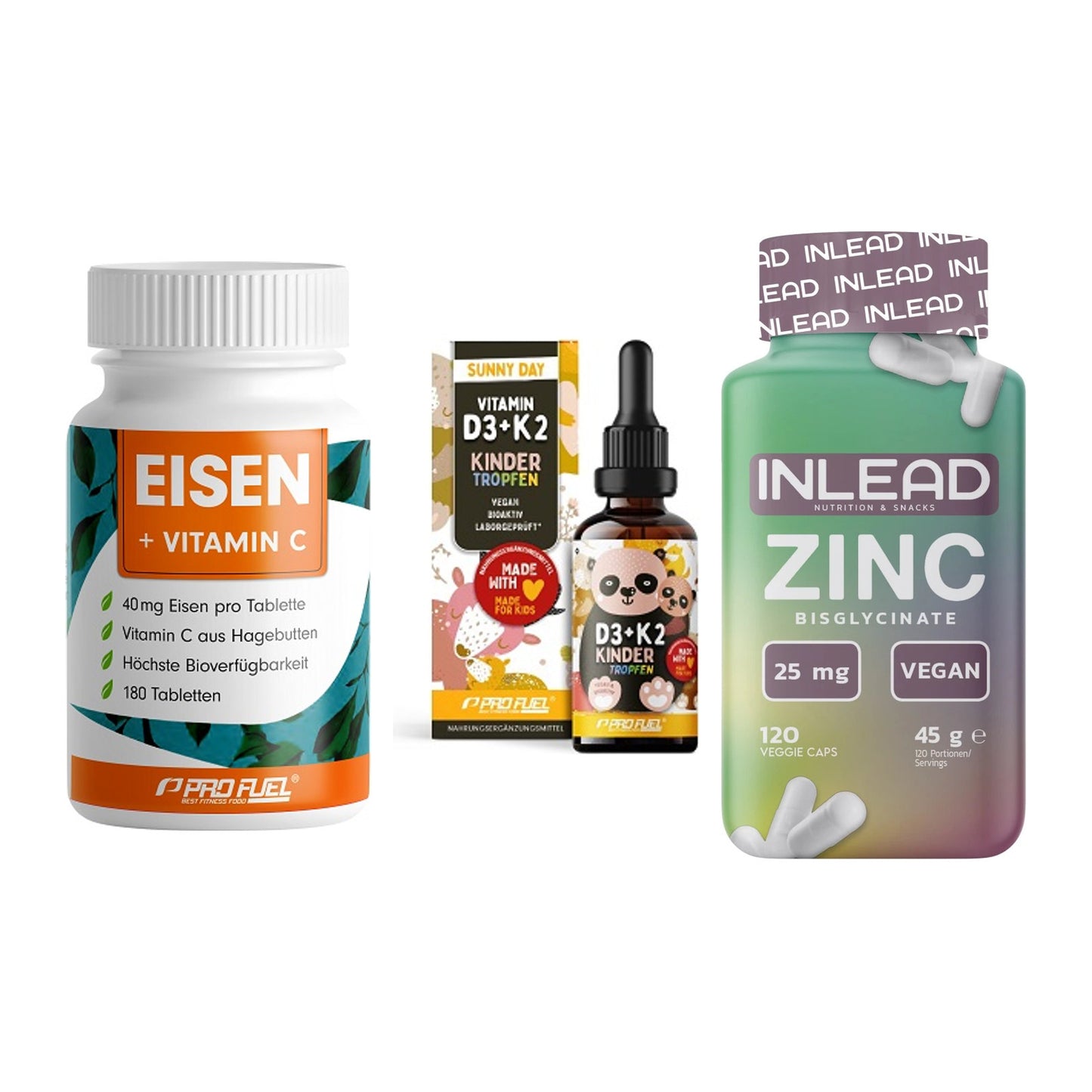 Immun-Set: ProFuel EISEN + ProFuel VITAMIN + INLEAD Zink – alle enthaltenen Artikel