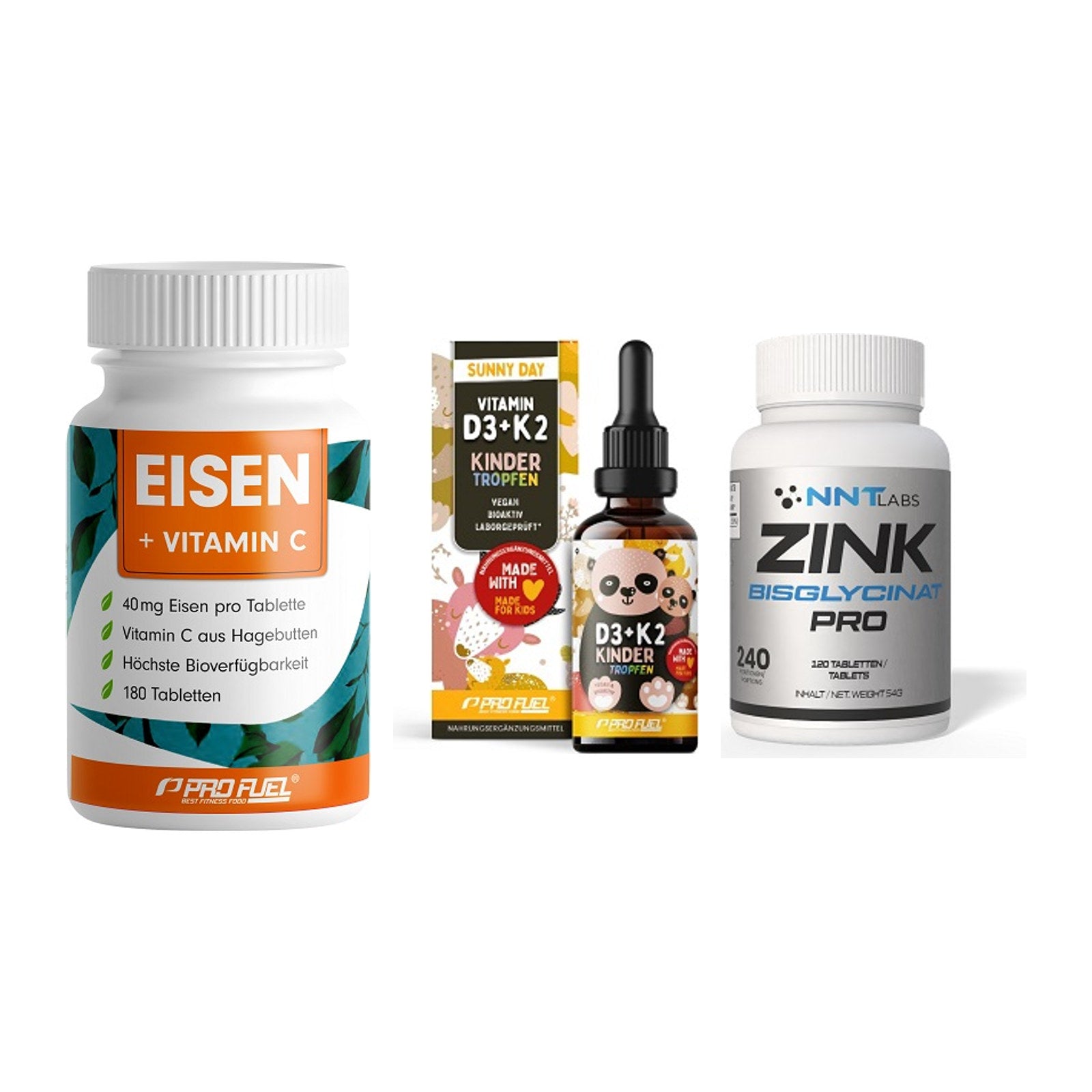 Immun-Set: ProFuel EISEN + ProFuel VITAMIN + NNT Zink 50mg – alle enthaltenen Artikel