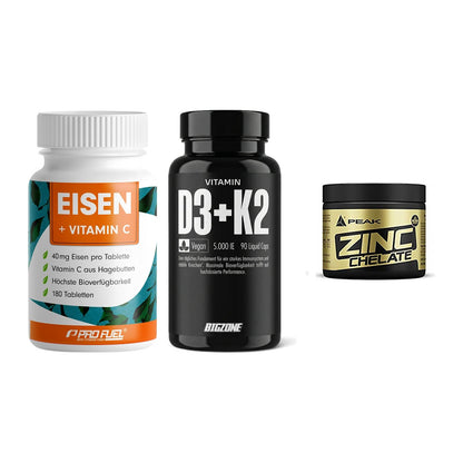 Immun-Set: ProFuel EISEN + Big Zone Vitamin + Peak Zink Chelat – alle enthaltenen Artikel