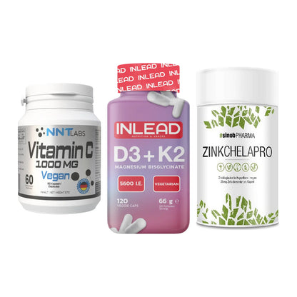 Immun-Set: NNT Vitamin C + INLEAD Vitamin D3 + Sinob Zink – alle enthaltenen Artikel
