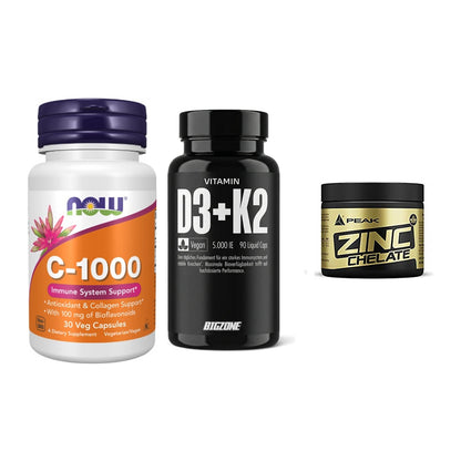 Immun-Set: Now Foods Vitamin + Big Zone Vitamin + Peak Zink Chelat – alle enthaltenen Artikel