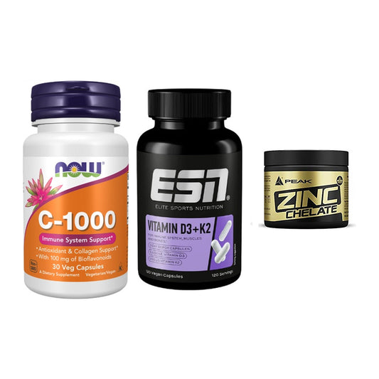 Immun-Set: Now Foods Vitamin + ESN Vitamin D3 + Peak Zink Chelat – alle enthaltenen Artikel