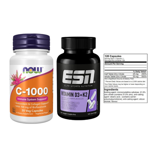 Immun-Set: Now Foods Vitamin + ESN Vitamin D3 + GN Zinc Citrate – alle enthaltenen Artikel