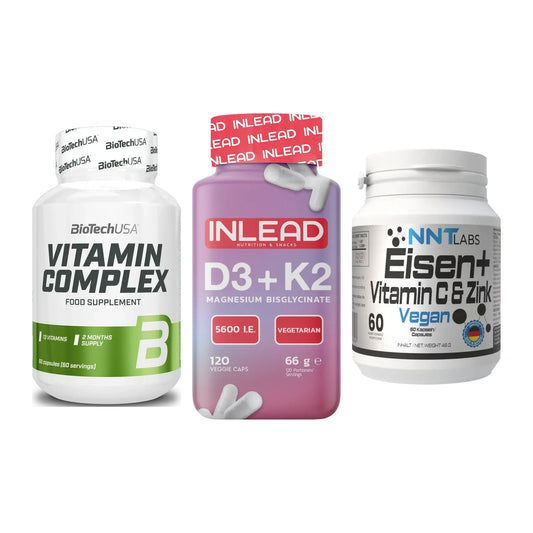 Immun-Set: BioTech Vitamin + INLEAD Vitamin D3 + NNT Eisen – alle enthaltenen Artikel