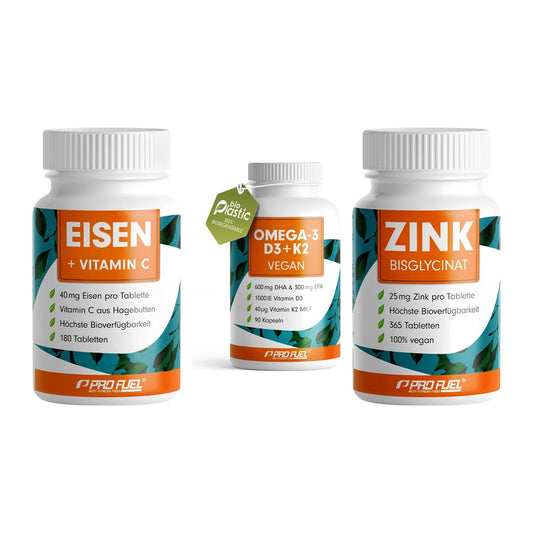 Immun-Set: ProFuel EISEN + ProFuel Omega 3 + ProFuel Zink – alle enthaltenen Artikel