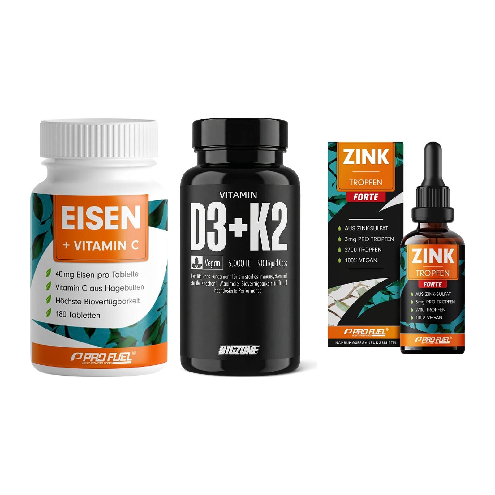 Immun-Set: ProFuel EISEN + Big Zone Vitamin + ProFuel Zink – alle enthaltenen Artikel