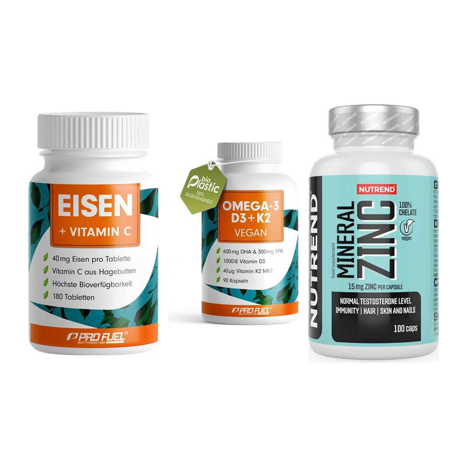 Immun-Set: ProFuel EISEN + ProFuel Omega 3 + Nutrend Zinc – alle enthaltenen Artikel
