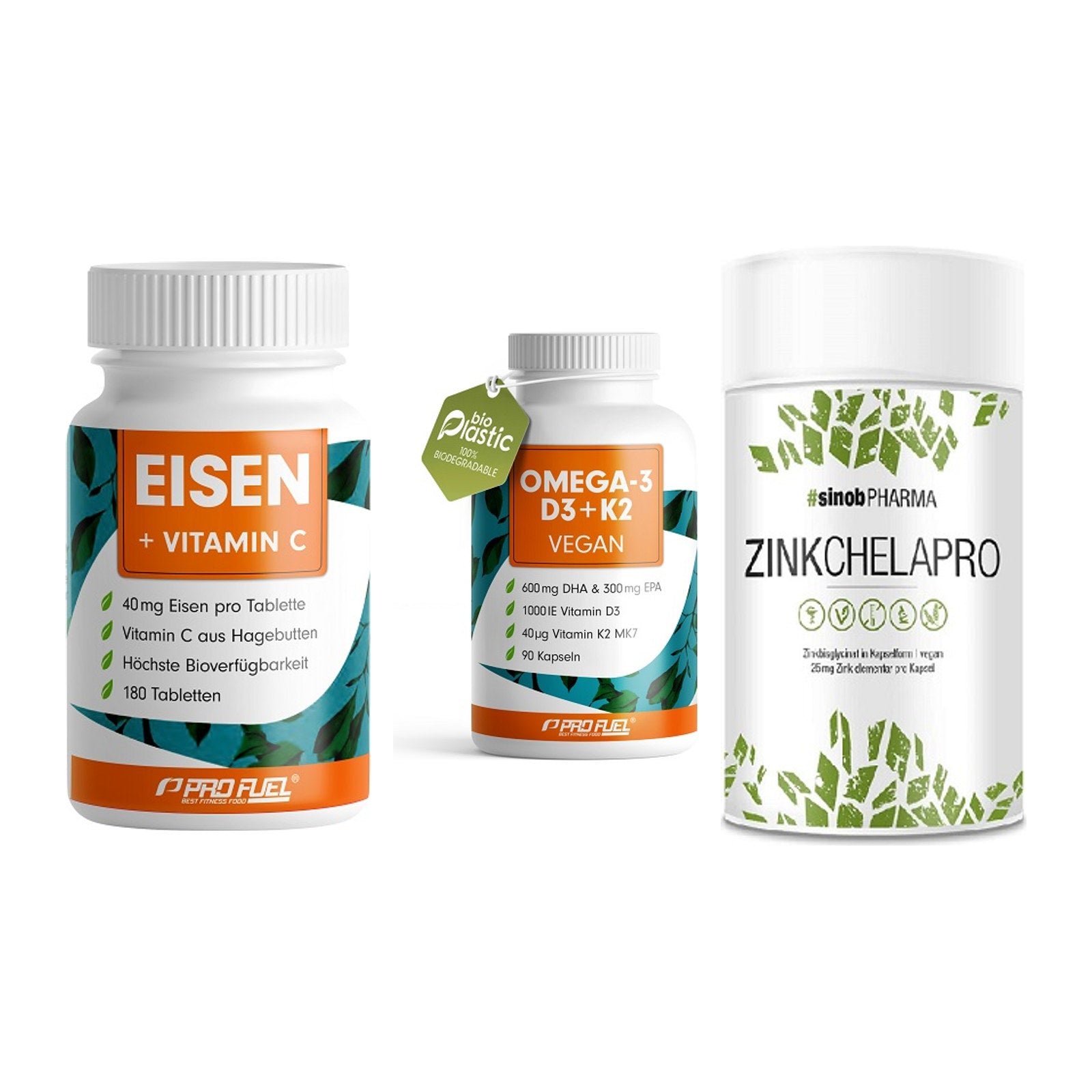 Immun-Set: ProFuel EISEN + ProFuel Omega 3 + Sinob Zink – alle enthaltenen Artikel