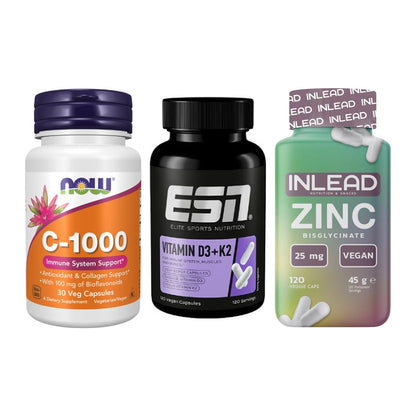 Immun-Set: Now Foods Vitamin + ESN Vitamin D3 + INLEAD Zink – alle enthaltenen Artikel