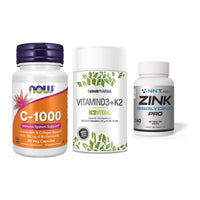 Immun-Set: Now Foods Vitamin + Sinob Vitamin D3 + NNT Zink 50mg