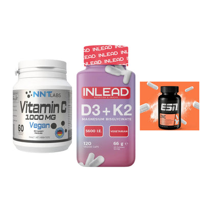 Immun-Set: NNT Vitamin C + INLEAD Vitamin D3 + ESN Zinc – alle enthaltenen Artikel