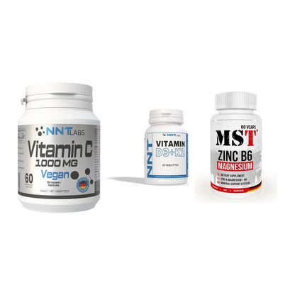 Immun-Set: NNT Vitamin C + NNT Vitamin D3+K2 + MST Zinc – alle enthaltenen Artikel