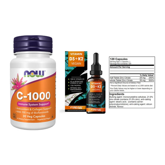 Immun-Set: Now Foods Vitamin + ProFuel Vitamin + GN Zinc Citrate – alle enthaltenen Artikel