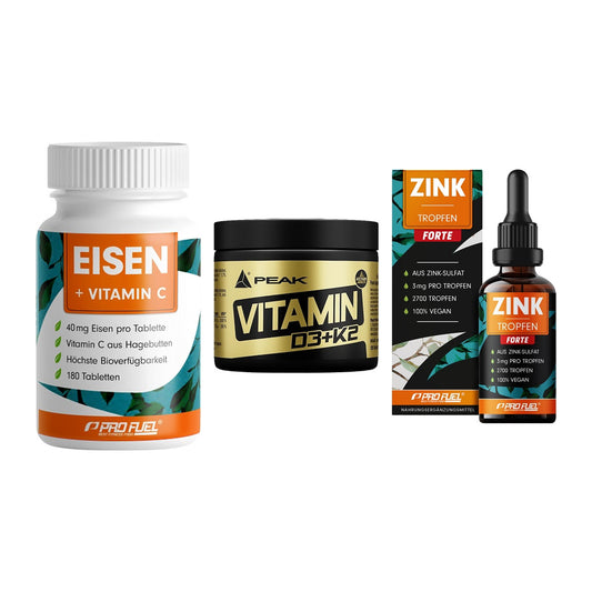 Immun-Set: ProFuel EISEN + Peak Vitamin + ProFuel Zink – alle enthaltenen Artikel