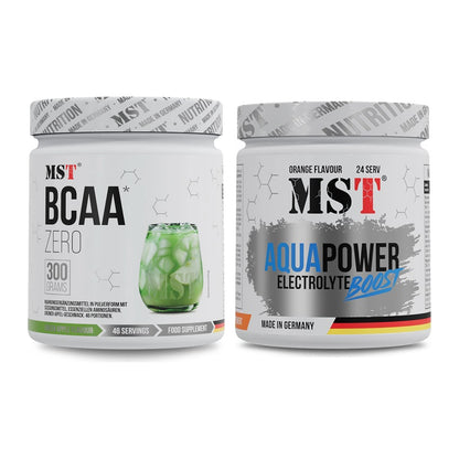 Intra-Workout-Set: MST BCAA Zero + MST Aqua Power Electrolyte Boost – alle enthaltenen Artikel