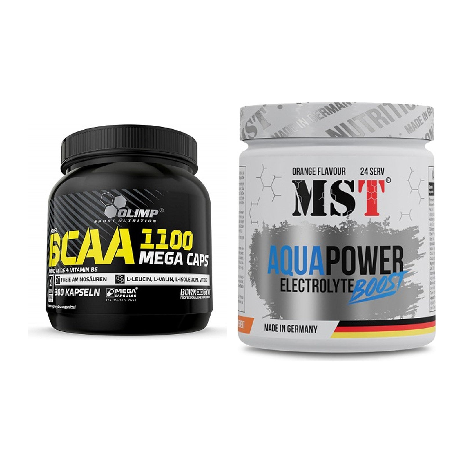 Intra-Workout-Set: Olimp BCAA Mega Caps + MST Aqua Power – alle enthaltenen Artikel